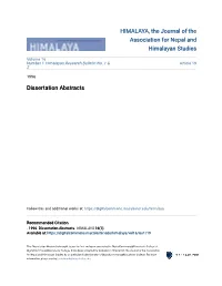 Dissertation Abstracts