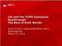 LIO and the TCMU Userspace Passthrough: the Best of Both Worlds