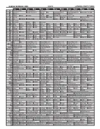 Sunday Morning Grid 1/25/15 Latimes.Com/Tv Times