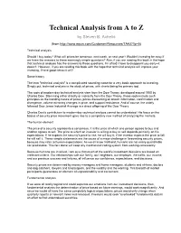 Technical Analysis from a to Z by Steven B