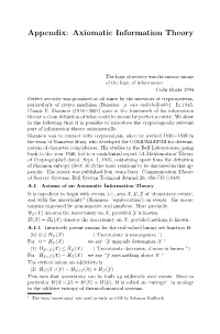 Appendix: Axiomatic Information Theory