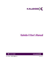Kaleido-X User's Manual