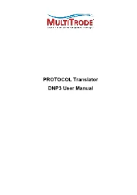 PROTOCOL Translator DNP3 User Manual
