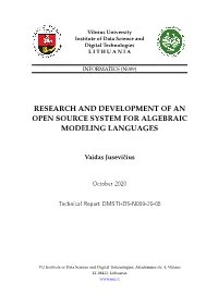 Research and Development of an Open Source System for Algebraic Modeling Languages