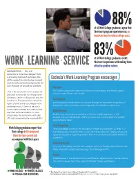 Ecclesia's Work-Learning Program Encourages