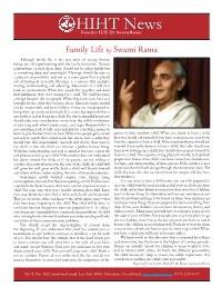 Family Life by Swami Rama