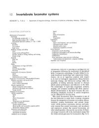 Invertebrate Locomotor Systems. In: Comprehensive Physiology