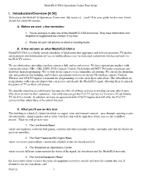 Mediaflo Operations Center Tour Script