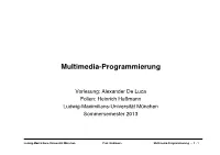 MMP SS 2013 Vorlesung 1