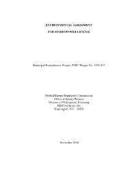 Municipal Hydroelectric Project, FERC Project No