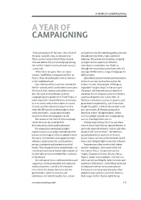 A Year of Campaigning a Year of Campaigning