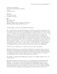 CF VDC Interview Sue Porter/Balletmet 1 VDC Interview Transcript Sue Porter, Executive Director, Balletmet 10.07.16 Total Time