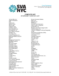 Computer Art Internship Company List