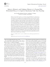 Differential Effects of a Cognitive Interference Task After Encoding
