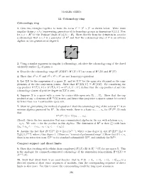 Problem Sheets 12. Cohomology Ring Cohomology Ring 1. Glue Two