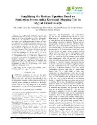 Simplifying the Boolean Equation Based on Simulation System Using Karnaugh Mapping Tool in Digital Circuit Design