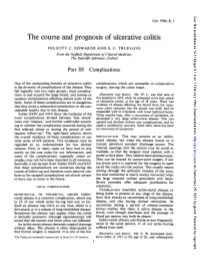 The Course and Prognosis of Ulcerative Colitis
