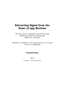 Extracting Signal from the Noise of App Reviews