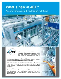 JBT Aseptic Processing & Packaging Solutions