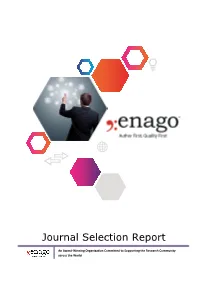 Journal Selection Report