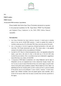 Please Kindly Find Below Iran Chess Federation Statement in Response to the Proposed Resolution by Mr