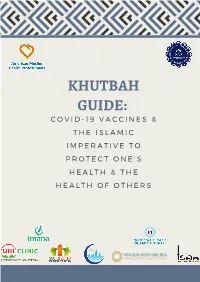 Vaccine Khutbah Guide