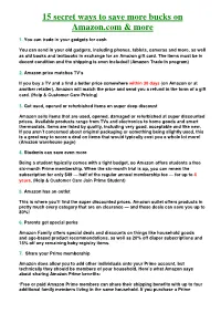 Amazon HELP Sheet
