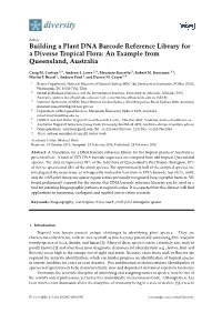 Building a Plant DNA Barcode Reference Library for a Diverse Tropical Flora: an Example from Queensland, Australia
