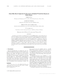 Fuzzy Rule–Based Approach for Detection of Bounded Weak-Echo Regions in Radar Images
