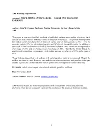 1 AAI Working Paper #04-05 Abstract: PRICE-FIXING OVERCHARGES