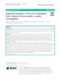 Exploring Variation in the Use of Feedback from National Clinical