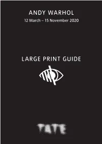 Large Print Guide Andy Warhol