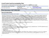 Local Control and Accountability Plan Plan Summary LCAP 2020-2021