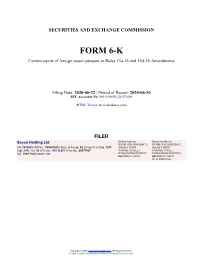 Secoo Holding Ltd Form 6-K Current Event Report Filed 2020-06-22