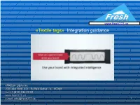 Textile Tags» Integration Guidance