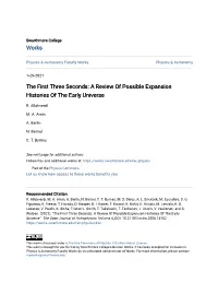 The First Three Seconds: a Review of Possible Expansion Histories of the Early Universe