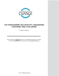 The Montgomery Bus Boycott—Organizing Strategies and Challenges