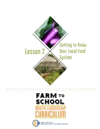 Lesson 2 Your Local Food System