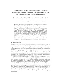 Modifications of the Landau-Vishkin Algorithm Computing Longest
