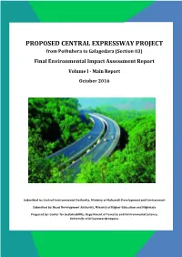 PROPOSED CENTRAL EXPRESSWAY PROJECT from Pothuhera to Galagedara (Section 03) Final Environmental Impact Assessment Report