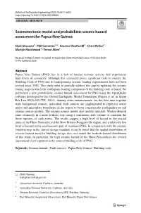 Seismotectonic Model and Probabilistic Seismic Hazard Assessment for Papua New Guinea