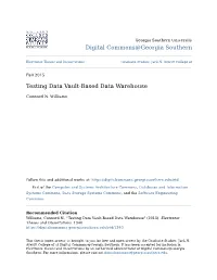 Testing Data Vault-Based Data Warehouse