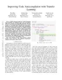 Improving Code Autocompletion with Transfer Learning