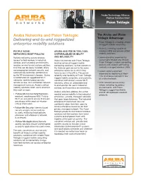 Aruba Networks and Psion Teklogix: Delivering End-To-End Ruggedized