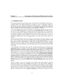 Chapter 3: Description of Construction Methods and Activities A. INTRODUCTION