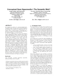 Conceptual Open Hypermedia = the Semantic Web?