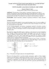 Cryptographic Analysis of Rijndael-Like Cipher
