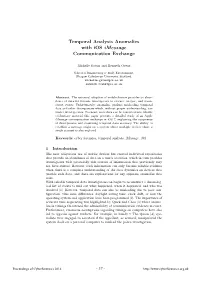 Temporal Analysis Anomalies with Ios Imessage Communication Exchange