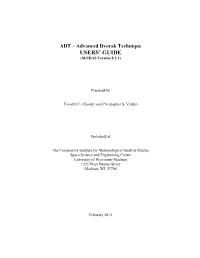 ADT – Advanced Dvorak Technique USERS’ GUIDE (Mcidas Version 8.2.1)