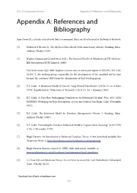 Appendix A: References and Bibliography Appendix A: References and Bibliography